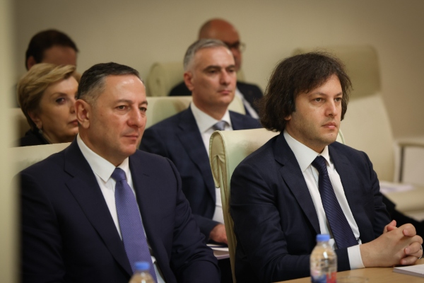 ვახტანგ გომელაური შალვა პაპუაშვილის წლიური ანგარიშის წარდგენას დაესწრო