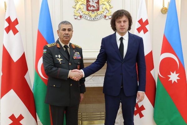ირაკლი კობახიძე აზერბაიჯანის რესპუბლიკის თავდაცვის მინისტრ ზაქირ ჰასანოვს შეხვდა